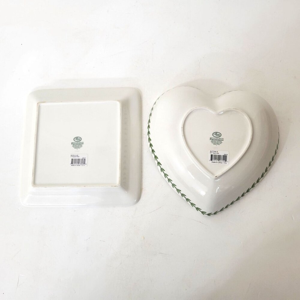Portmeirion Botanic Garden Heart & Square Dishes - Picture 4 of 7